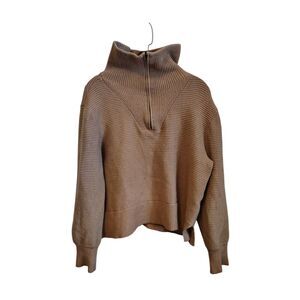 Sonoma Collared Ribbed‎ Tan Quarter Zip